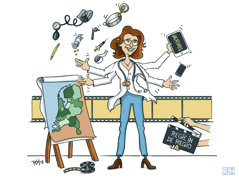 cartoon-illustratie-, Nederlandse Vereniging van Ziekenhuizen